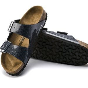 Birkenstock Sydney Sandal- Black/White Glitter Speckled